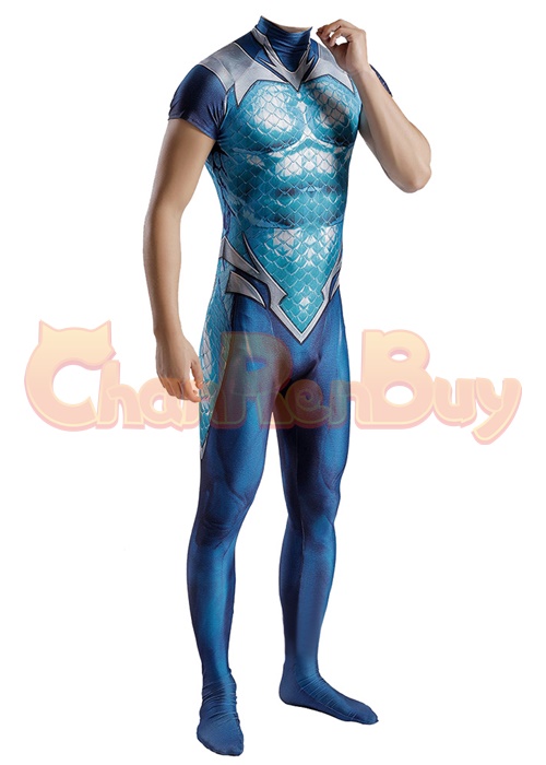 Teen Titans Costume Cosplay Aqualad Garth Bodysuit for Adult Kid