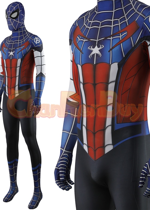 Avengers Captain America Costume Cosplay Spider Man Bodysuit for Adult Kid