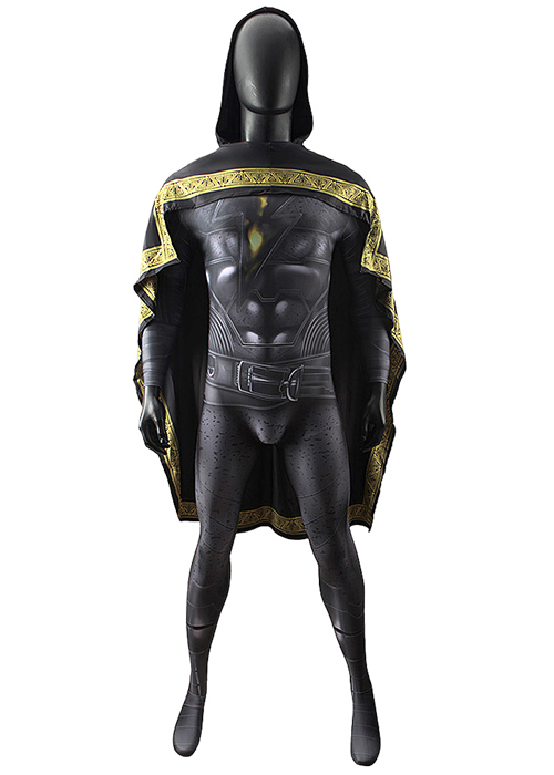 Black Adam Costume Cosplay Teth-Adam Bodysuit For Adult Kid