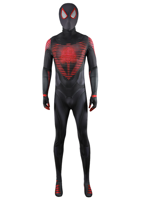 Spider-Man Miles Morales Costume Cosplay Bodysuit for Adult Kid Ver.4