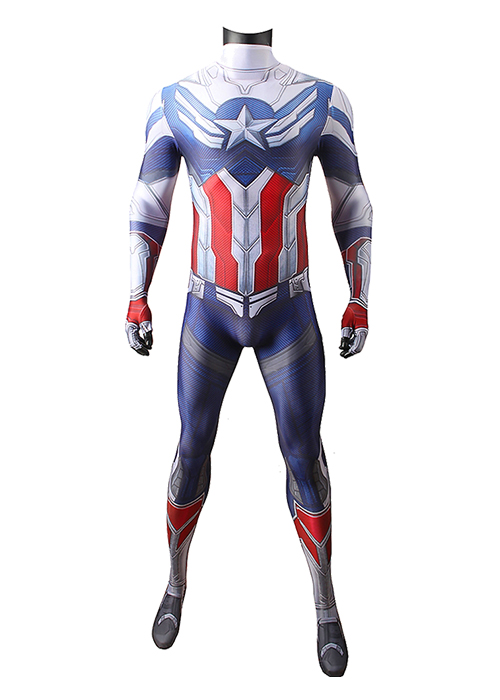 Captain America Cosplay Sam Wilson / Falcon Bodysuit For Adult Kid