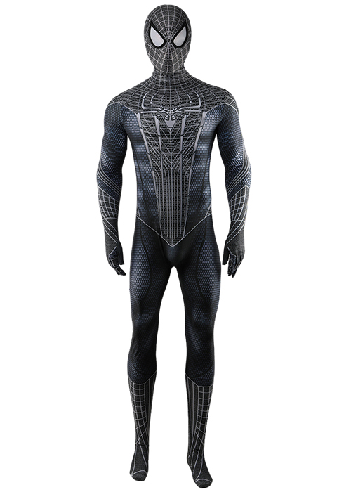 The Amazing Spider-Man Costume Cosplay Black Spider-Man Bodysuit for Adult Kid
