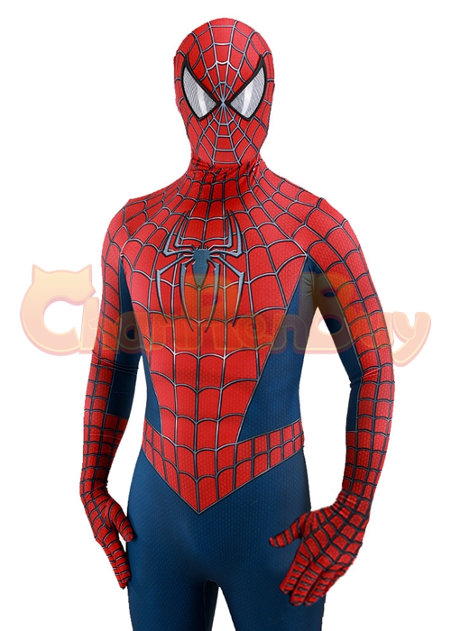 Spider Man 2 Tobey Maguire Cosplay Peter Parker Bodysuit for Adult Kid