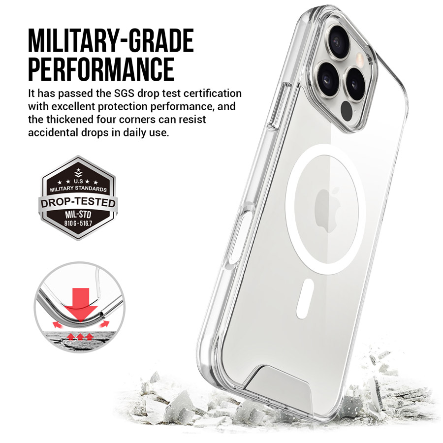 MagSafe Crystal Protecting Case for iPhone16/16 Pro/16 Plus/16 Pro Max