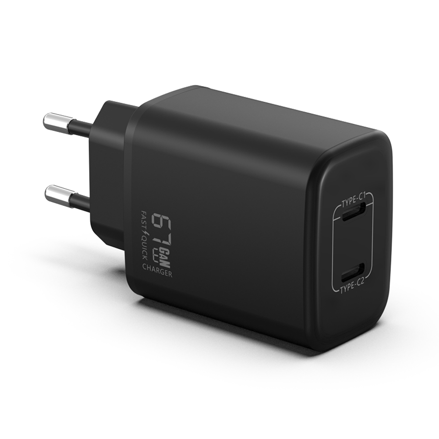 GaN PD 67W 2*USB-C Charger---Europe Standard