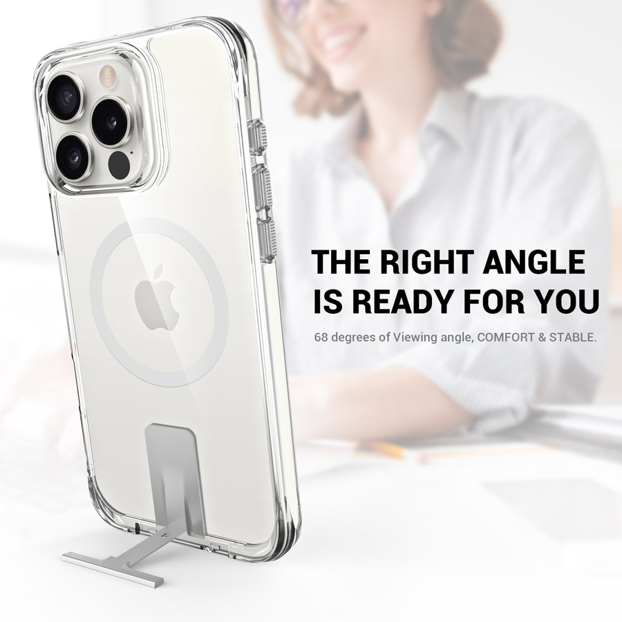 T-Stand MagSafe Clear Protecting Case for iPhone16/16 Pro/16 Plus/16 Pro Max