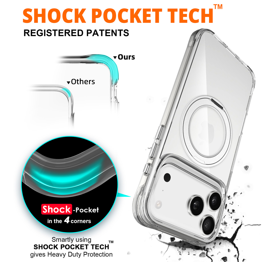 XPRO Stand Protecting Case(Transparent) for iPhone 17/17 Air/17 Pro/17 Pro Max