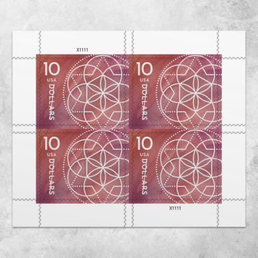 2023 $10 Floral Geometry Forever First Class Postage Stamp