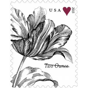 2015 Wedding Series: Vintage Tulip Two Ounce First Class Postage Stamps