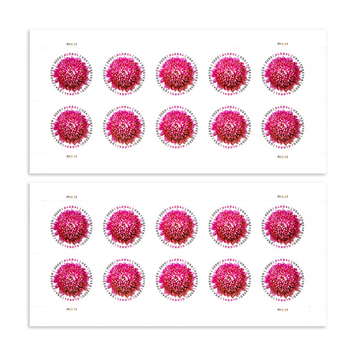 2020 Global Chrysanthemum International  First Class Forever US Postage Stamps