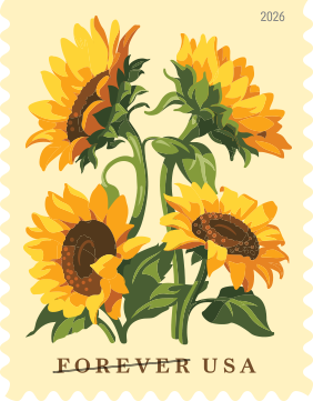 2026 Sunflowers Stamps Forever First Class Postage Stamps