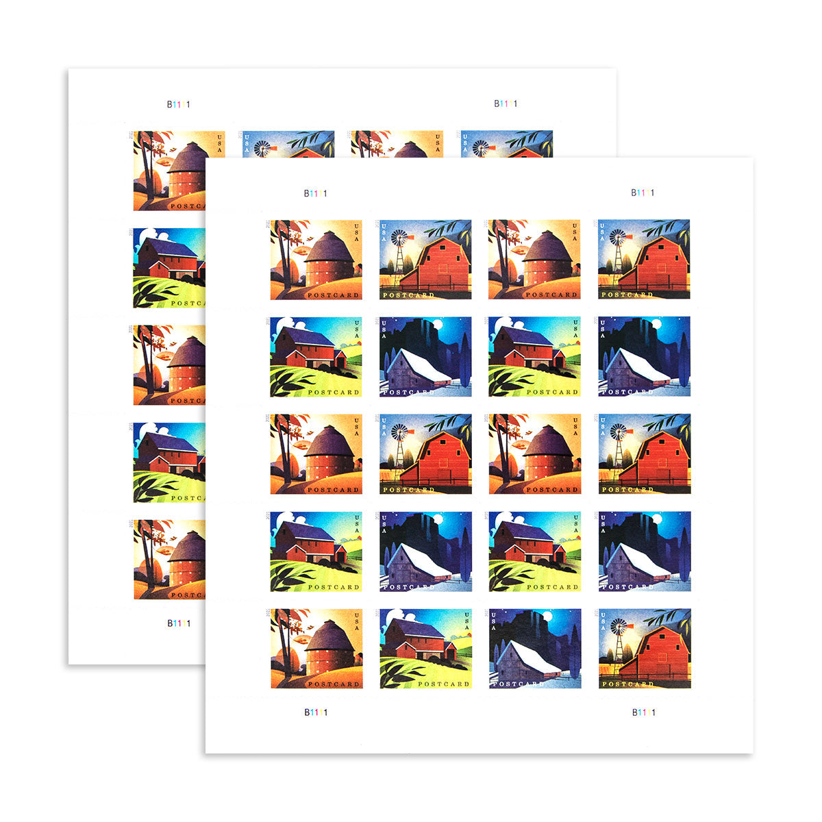 2021 Barns Postcard Forever First Class Postage Stamps(For Postcard Only)