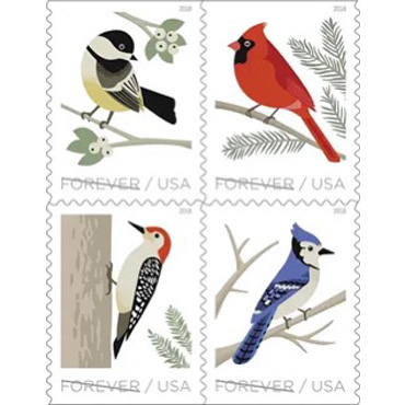 2018 Birds in Winter Forever First Class Postage Stamps