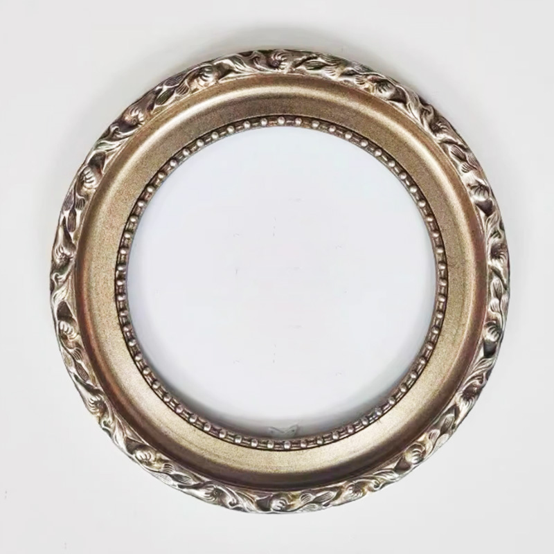 FM-06341 Silver Oval Frame in Embossed Style Width-6cm