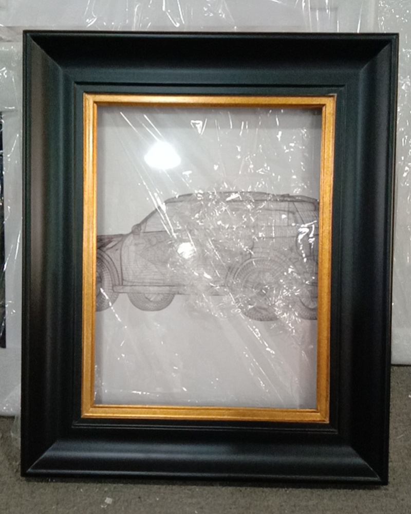 FM-17231 Black Rectangle Frame in Simple Style Width-9cm