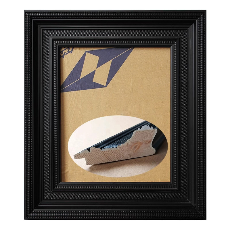 FM-26031 Black Rectangle Frame in Simple Style Width-8cm