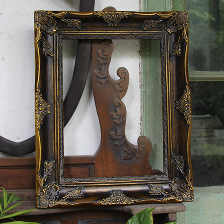 FM-20041 Gold Mix Brown Rectangle Frame in Embossed Style Width-7cm