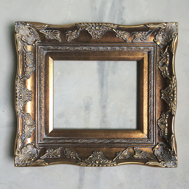 FM-34061 Gold Rectangle Frame in Embossed Style Width-9cm
