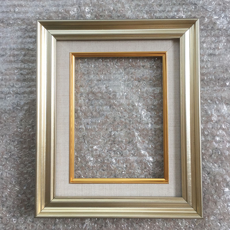 FM-40051 Champagne Silver Rectangle Frame in Simple Style Width-3cm