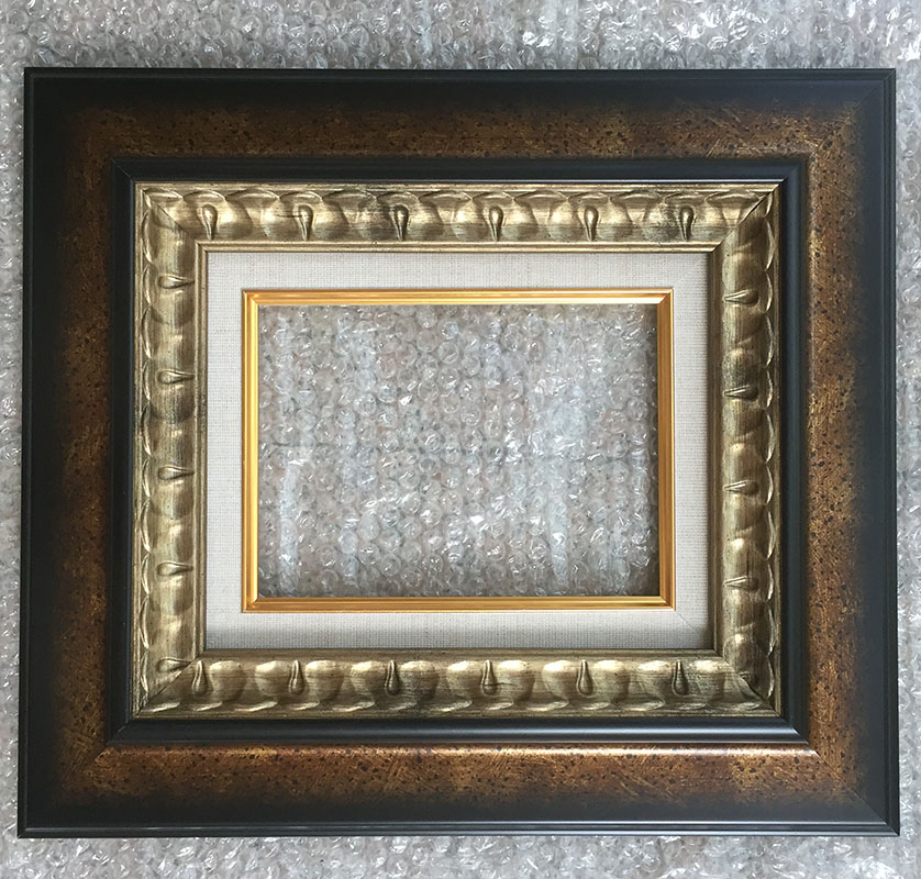 FM-44321 Gold Mix Brown Rectangle Frame in Simple Style Width-8.5cm