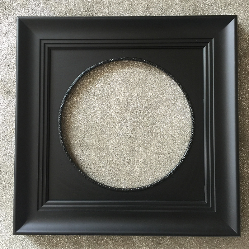 FM-02641 Black Oval-in-Rectangle Frame in Simple Style Width-11cm