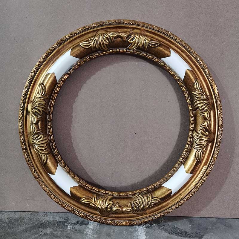 FM-27801 Gold Oval Frame in Embossed Style Width-7cm