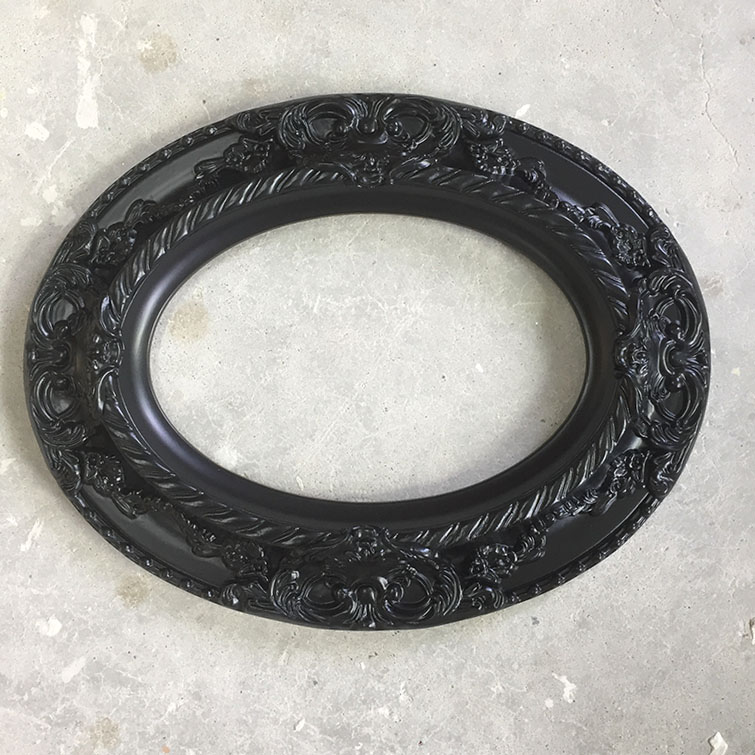 FM-47551 Black Oval Frame in Embossed Style Width-8cm