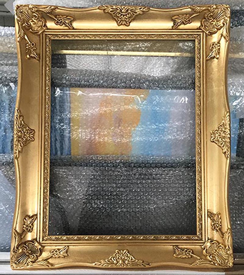 FM-13621 Gold Rectangle Frame in Embossed Style Width-6.8cm