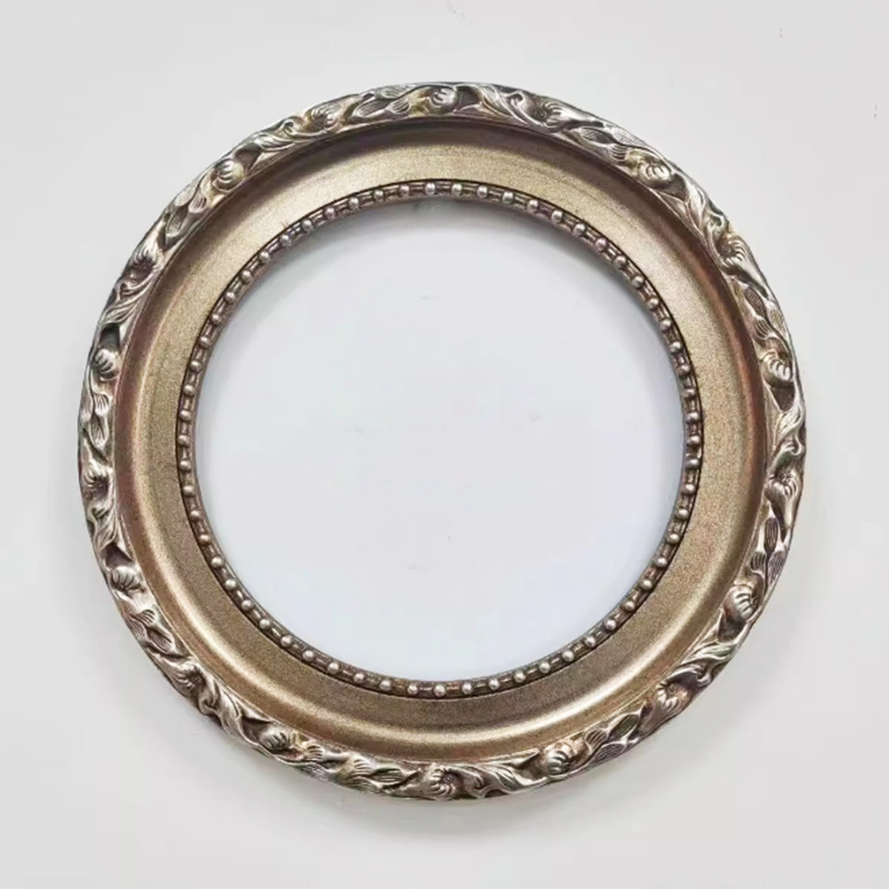 FM-06341 Silver Oval Frame in Embossed Style Width-6cm
