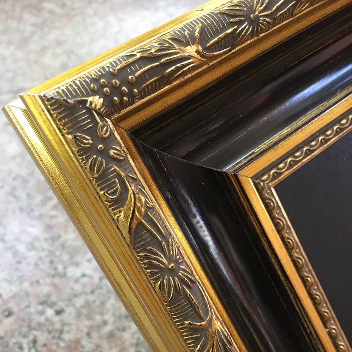 FM-27431 Gold Mix Brown Rectangle Frame in Embossed Style Width-5.7cm