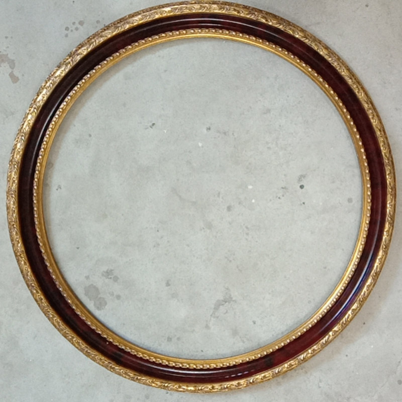 FM-11321 God Mix Brown Oval Frame in Embossed Style Width-7cm