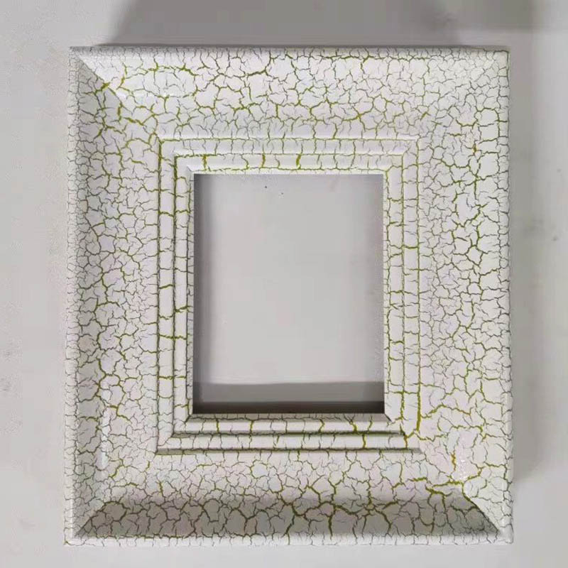 FM-43761 White Rectangle Frame in Cracked Style Width-9cm