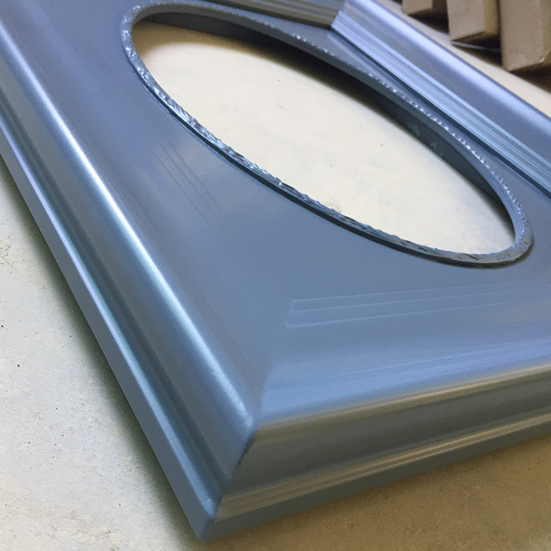 FM-09091 Blue Oval-in-Rectangle Frame in Simple Style Width-12cm