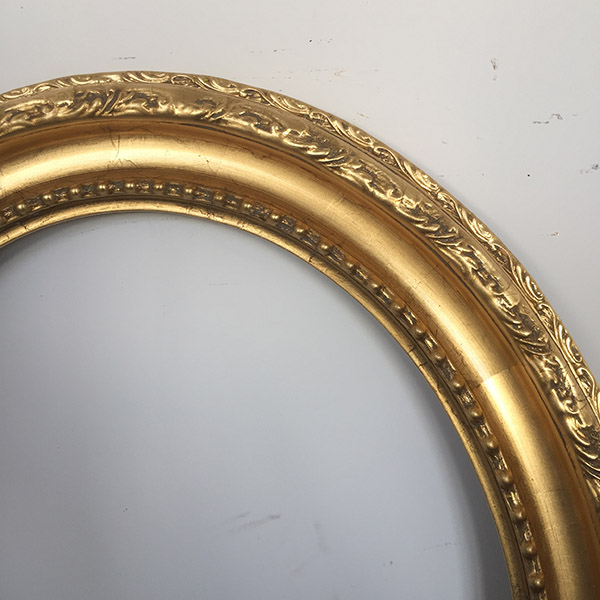 FM-16101 Gold Oval Frame in Embossed Style Width-7cm