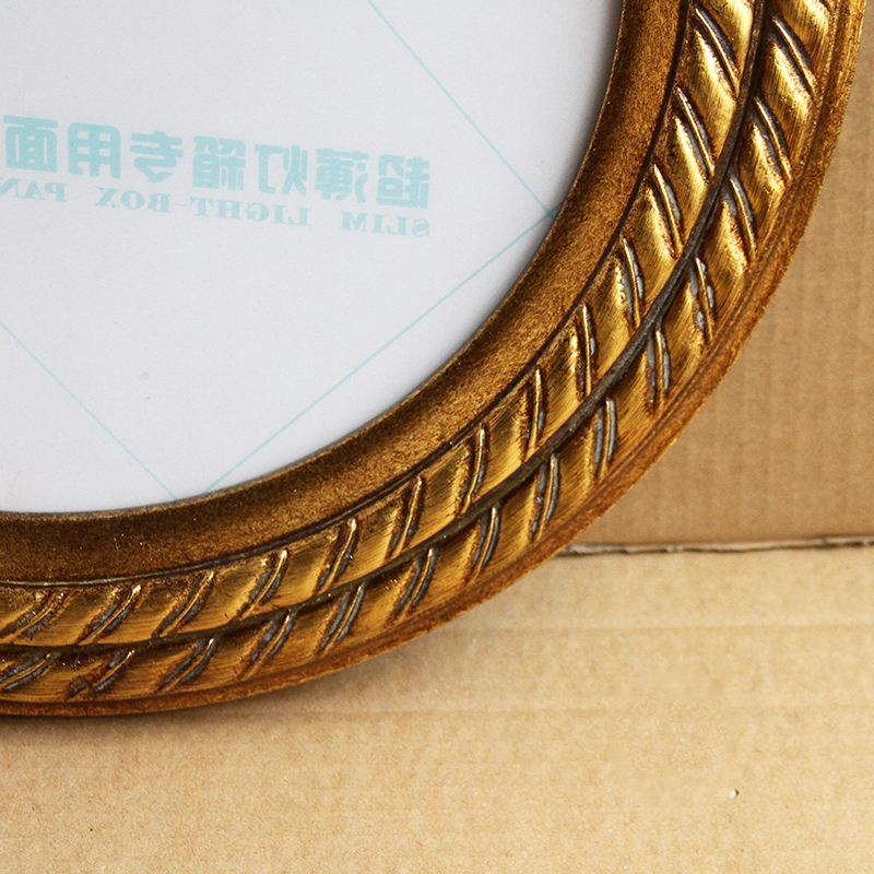 FM-49781 Gold Oval Frame in Simple Style Width-5.5cm