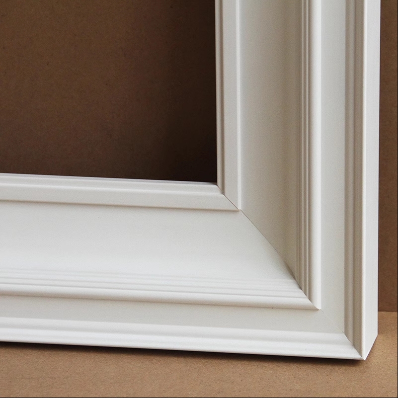 FM-01571 White Oval in Rectangle-Frame in Simple Style Width-8cm