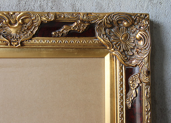 FM-15691 Gold Mix Brown Rectangle Frame in Embossed Style Width-9.5cm