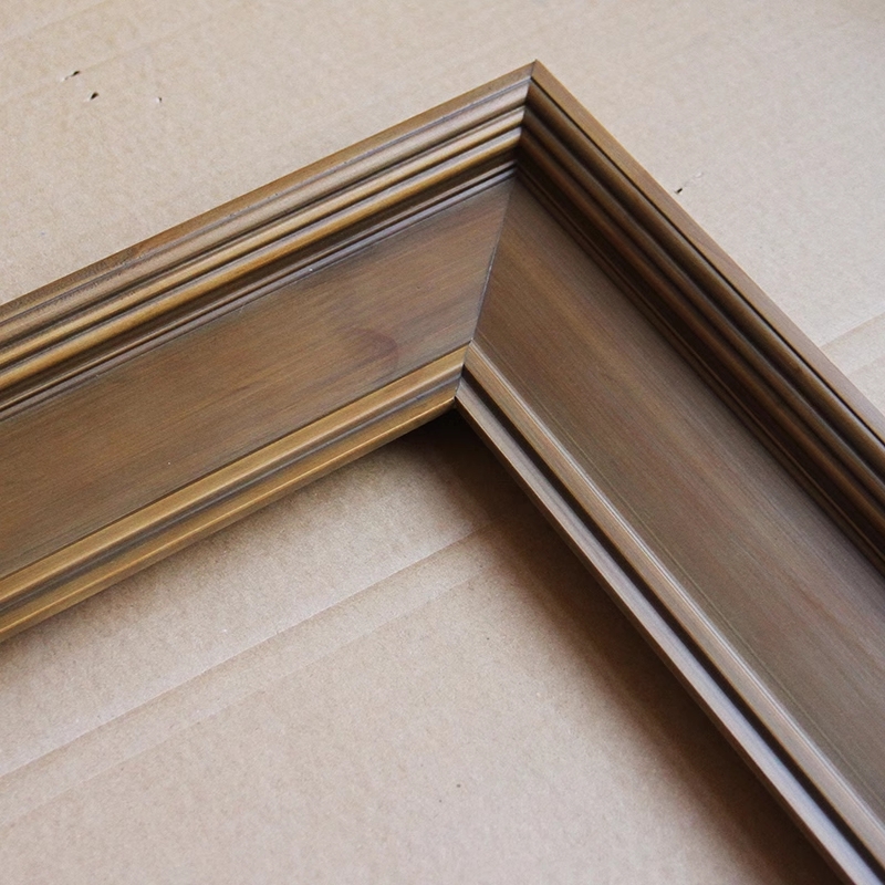 FM-26991 Brown Rectangle Frame in Simple Style Width-9.6cm