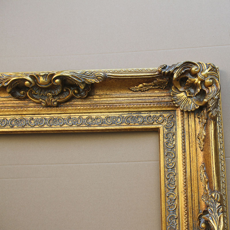 FM-37581 Gold Rectangle Frame in Embossed Style Width-13.5cm