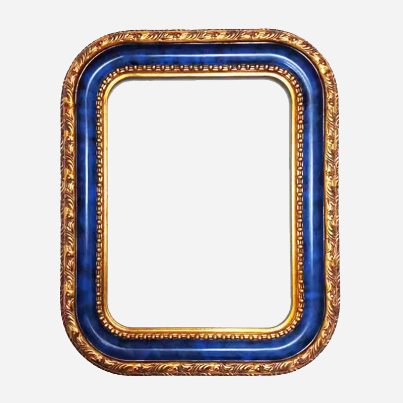 FM-47591 Gold Mix Blue Specialty Frame in Embossed Style Width-7cm