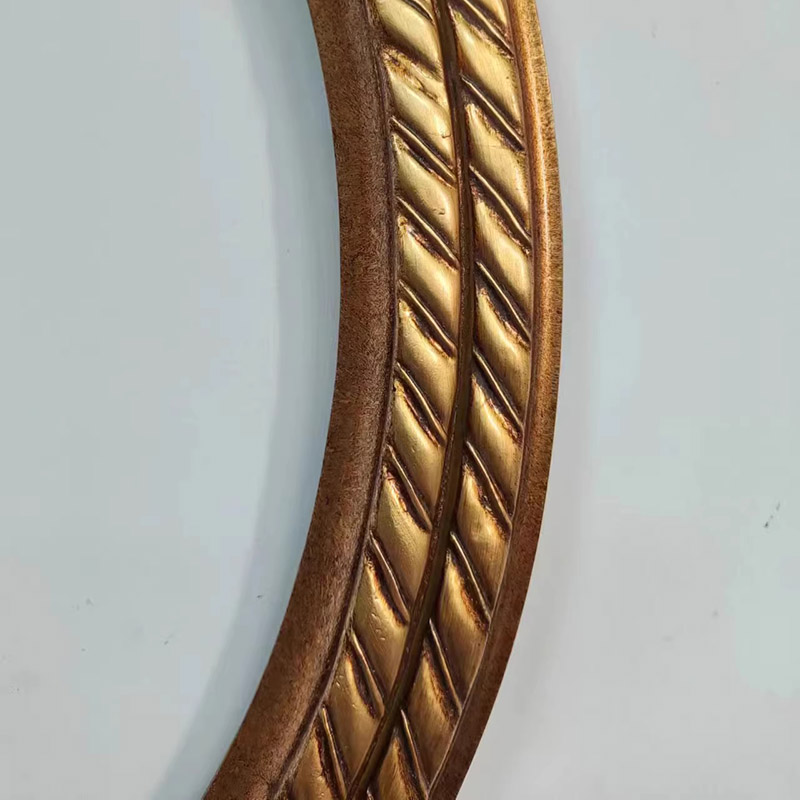 FM-25661 Gold Oval Frame in Embossed Style Width-5.5cm