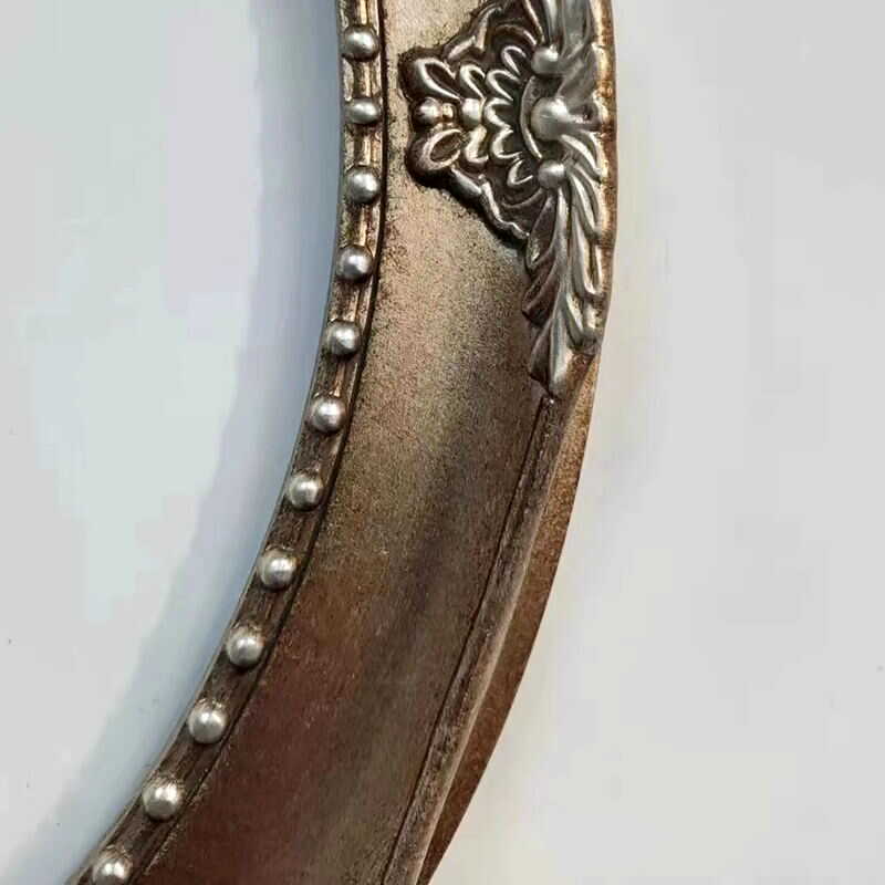 FM-03861 Silver Oval Frame in Embossed Style Width-6cm