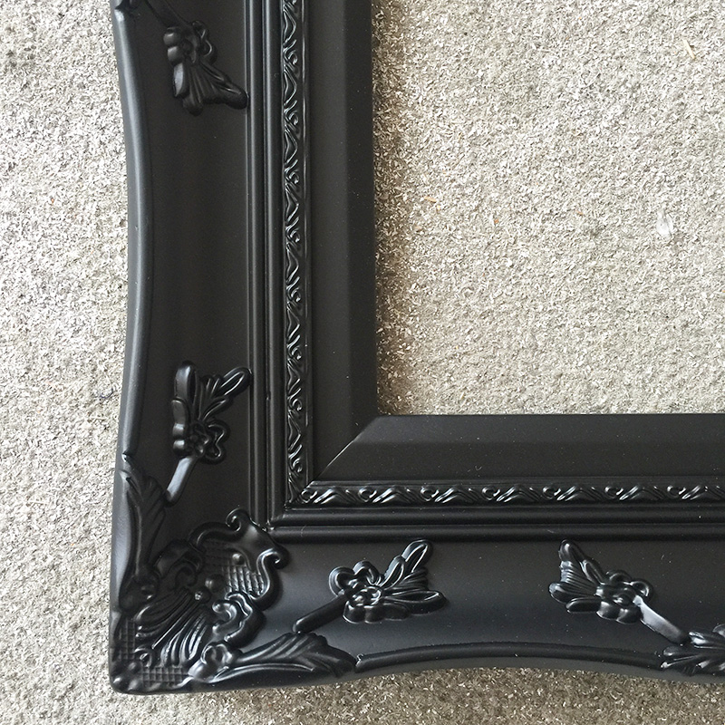 FM-01321 Black Rectangle Frame in Embossed Style Width-9cm