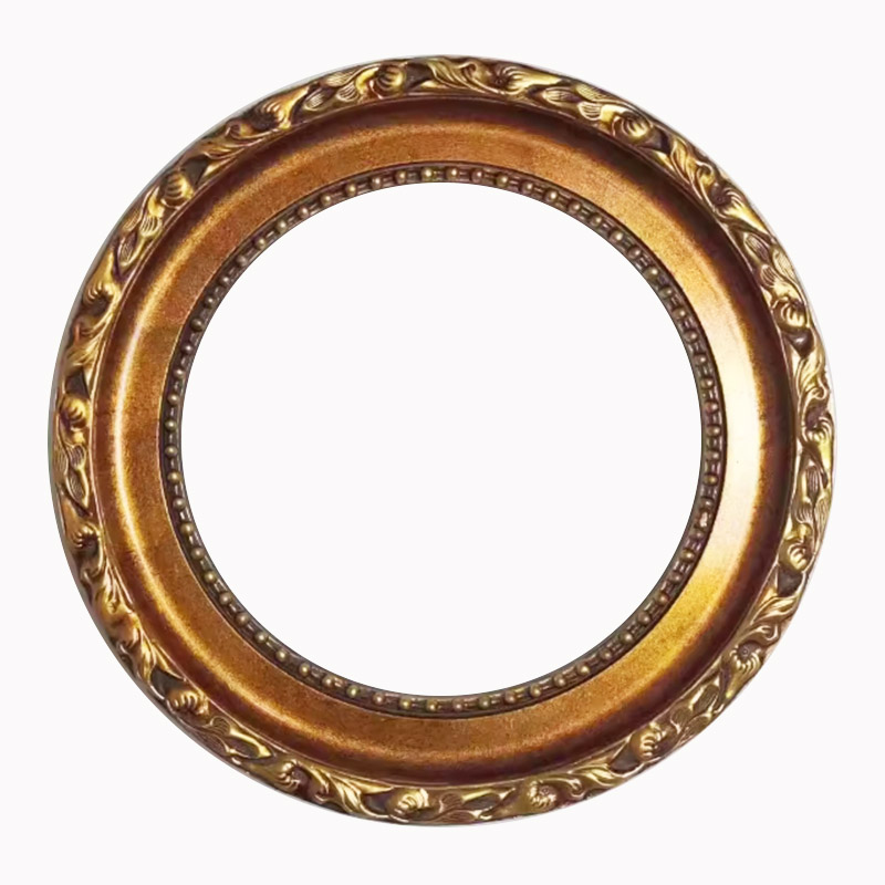 FM-03781 Gold Oval Frame in Embossed Style Width-6cm