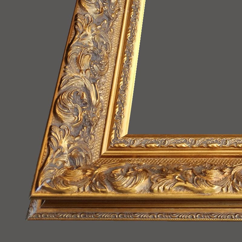 FM-36391 Gold Rectangle Frame in Embossed Style Width-9.2cm