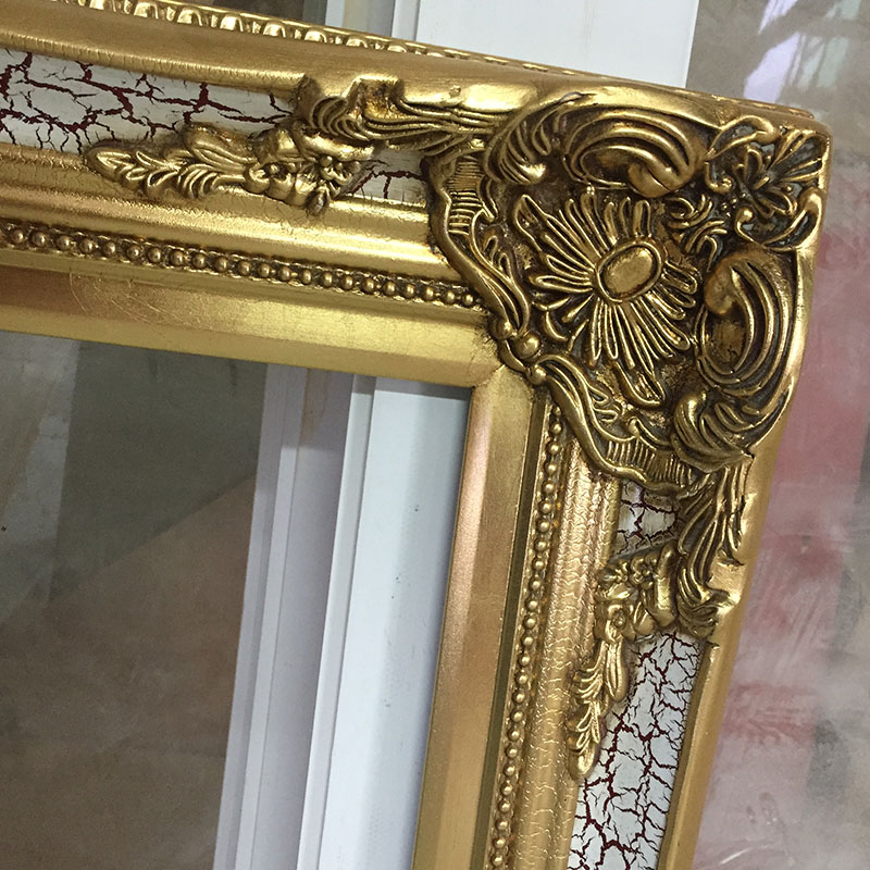 FM-39141 Gold Mix White Rectangle Frame in Embossed Style Width-10cm