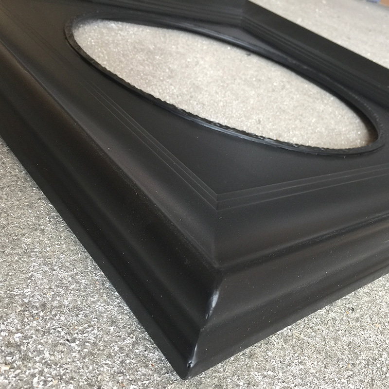 FM-02641 Black Oval-in-Rectangle Frame in Simple Style Width-11cm