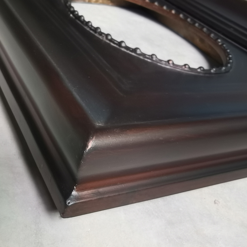 FM-23831 Brown Oval-in-Rectangle Frame in Simple Style Width-12cm