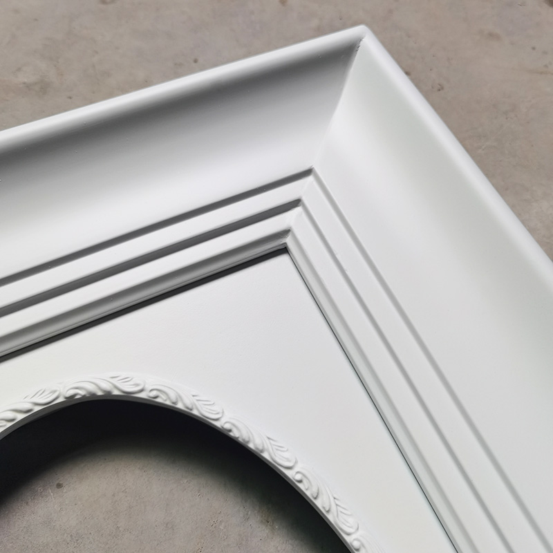 FM-24561 White Oval-in-Rectangle Frame in Simple Style Width-11cm