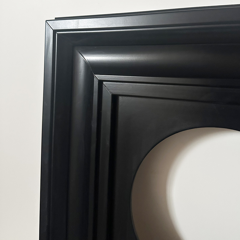 FM-44001 Black Oval-in-Rectangle Frame in Simple Style Width-14cm